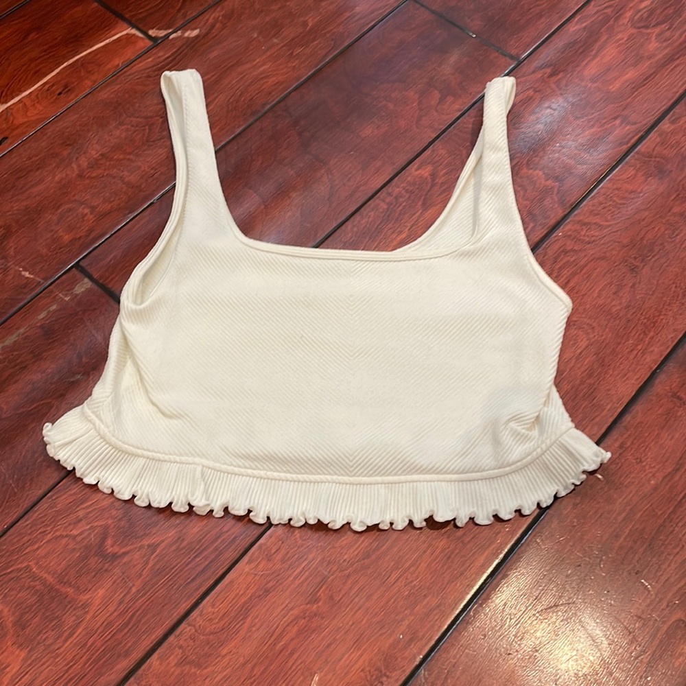 Cream White Zara Cropped Top
